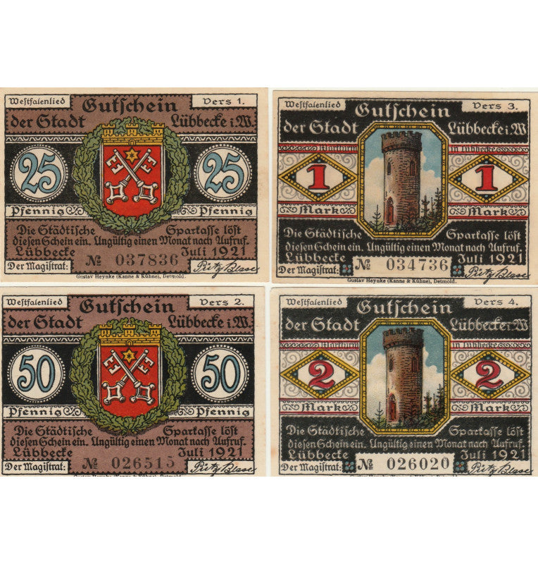 Alemania Set 4 Notgelds